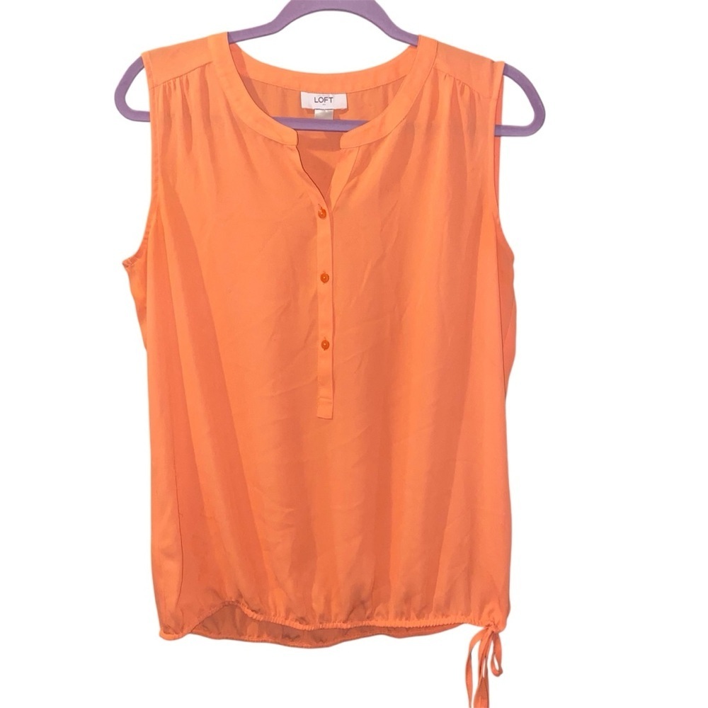 LOFT Women's Orange Sleeveless Top